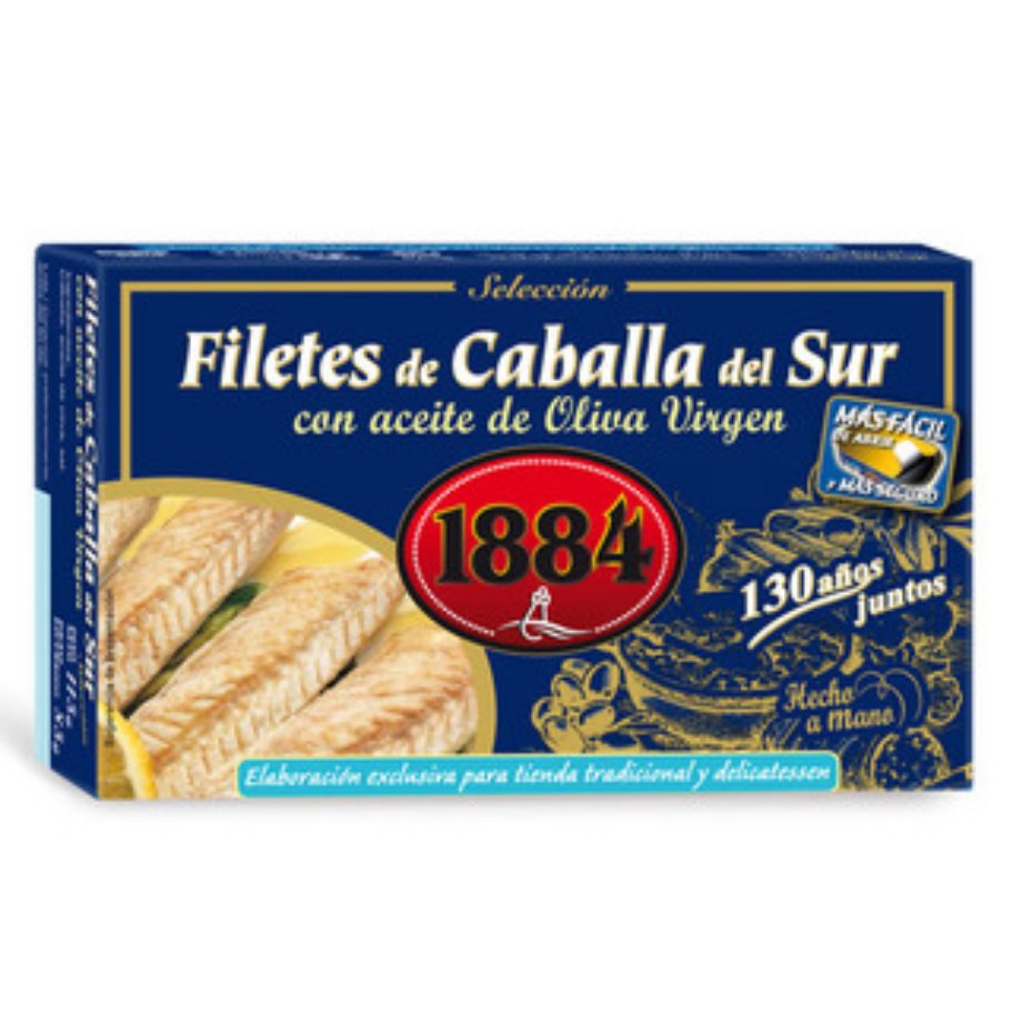 Filete de Caballa en Aceite Oliva "Sin Gluten" 1884 - 125 gr