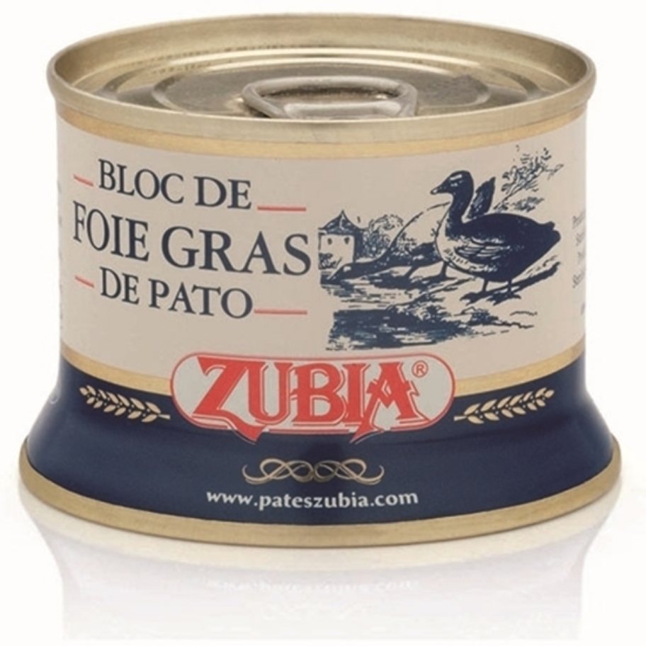 Bloc de Foie Gras de Pato ZUBIA - Lata 130 grs.