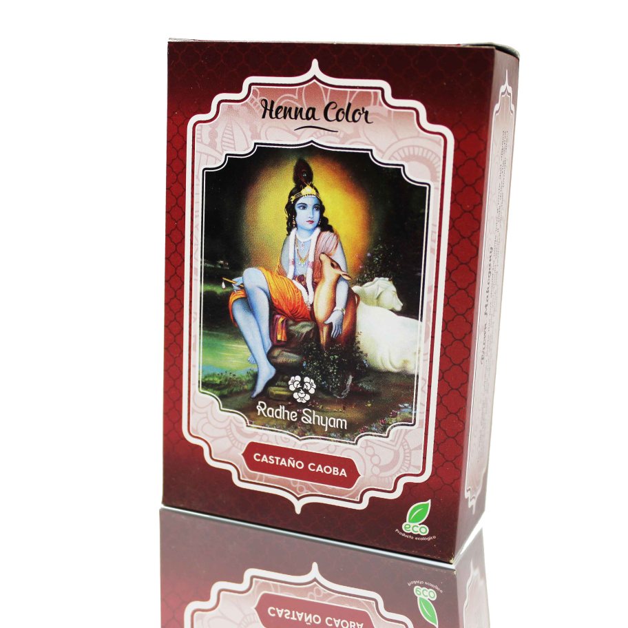 Henna castaño caoba polvo 100 gr Radhe Shyam