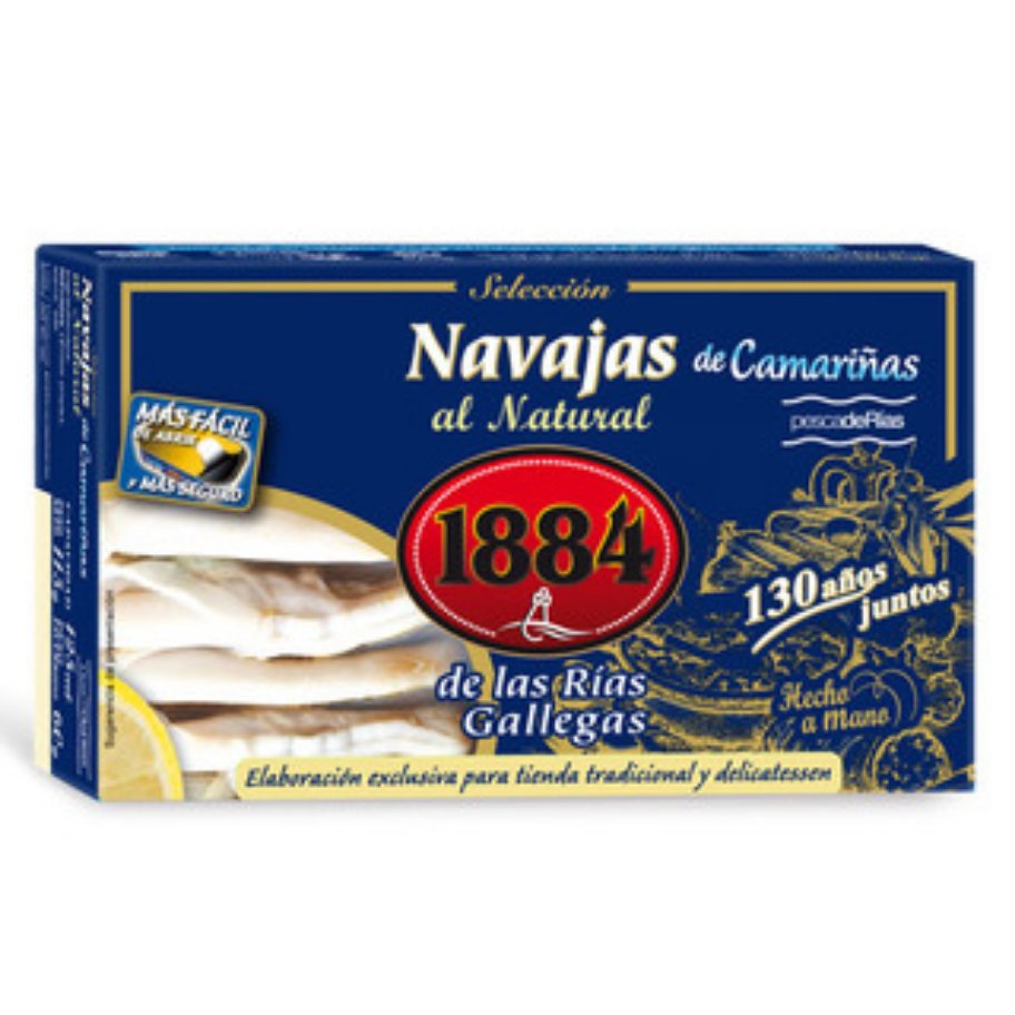 Navajas al Natural de Camariñas 1884 "Sin Gluten" - 125 grs.