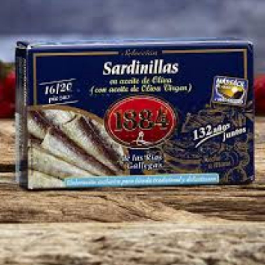 Sardinillas Rías Gallegas 16/20 "Sin Gluten" 1884 - 125 grs.