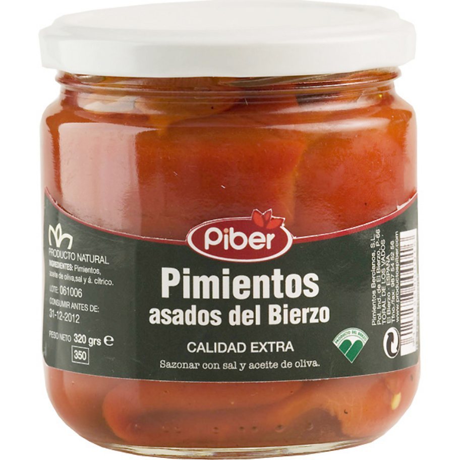 Pimiento Asado del Bierzo I.G.P. "Dulce"  PIBER - 320 grs.