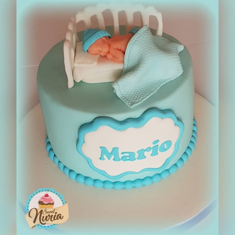 Tarta Baby Shower cuna